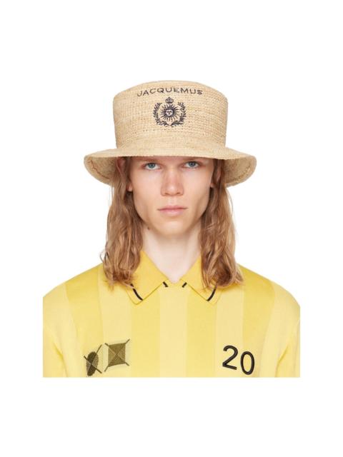 JACQUEMUS Beige 'Le bob Pesco' Bucket Hat