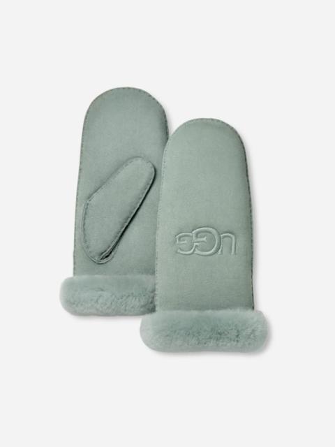 UGG ® Women's Sheepskin Embroider Mitten in Grey Mist