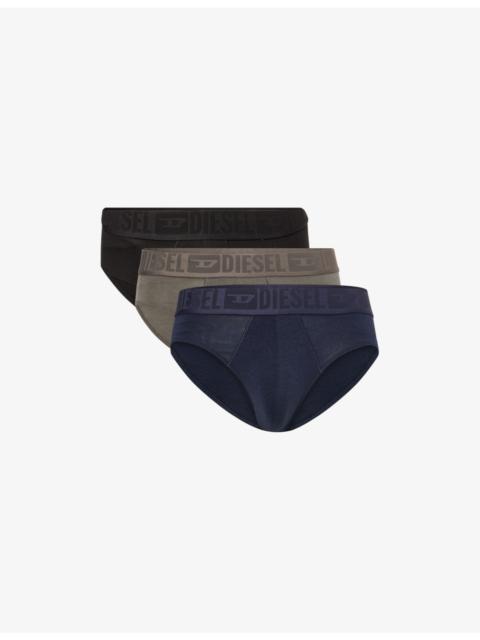 Diesel Roy-D-Mono Pack-Of-Three Stretch-Cotton Boxer Briefs