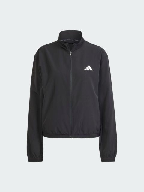adidas Train Essentials 3-Stripes Woven Warm-Up Jacket