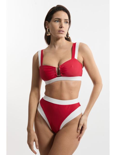 KAREN MILLEN Colour Blocked Trimmed Bikini Top