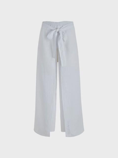 Vilebrequin WOMEN WHITE LINEN PANTS- VILEBREQUIN X ANGELO TARLAZZI