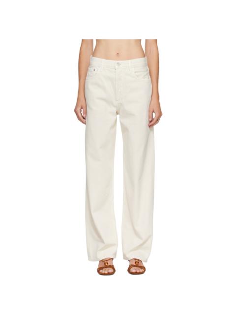 AGOLDE Off-White Low Slung Baggy Jeans