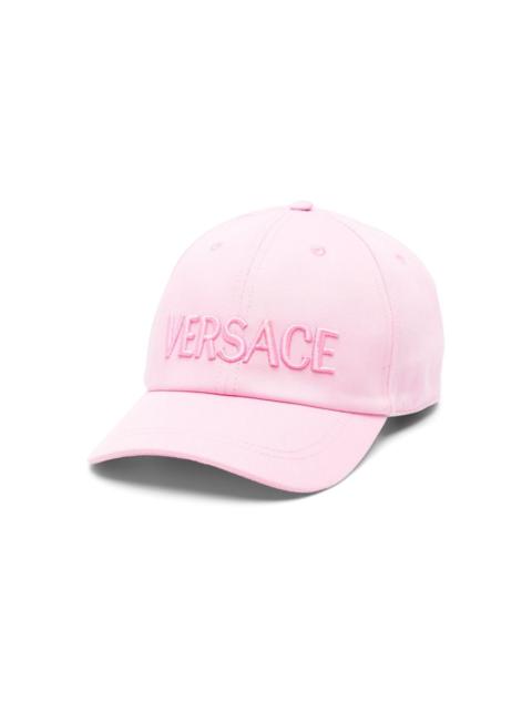 VERSACE logo-embroidered cotton cap