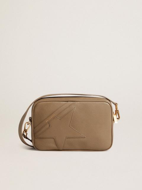 Golden Goose Star Bag in sage-green leather with tone-on-tone star