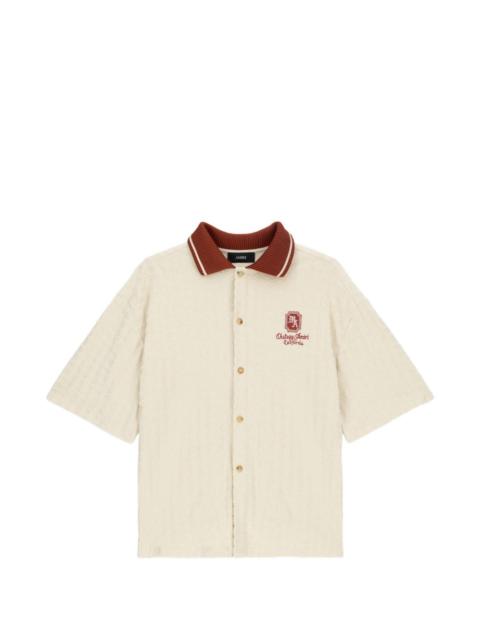 AMIRI Ma Chateau ribbed collar logo shirt