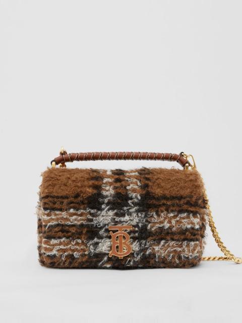 Burberry Exaggerated Check Mohair Blend Small Lola Bag