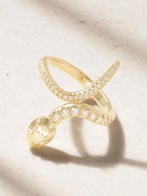 JACQUIE AICHE Sophia 14-karat gold diamond ring Gold