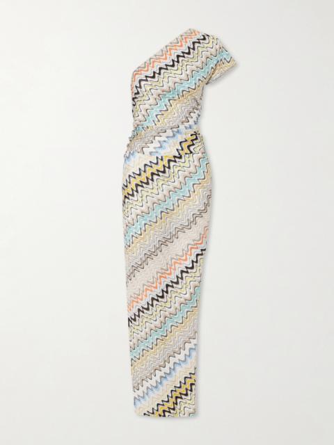 Missoni Sleeveless Striped Crochet-knit Maxi Dress