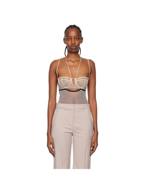 NENSI DOJAKA SSENSE Exclusive Beige Bodysuit