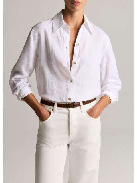 Vince Linen Button-Front Shirt