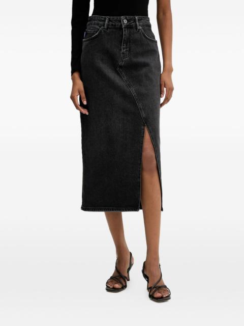 HUGO Goja belt-loop midi skirt