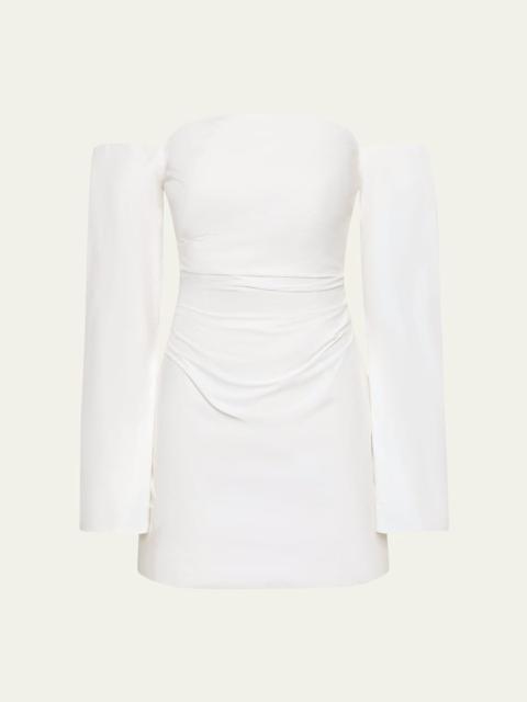 SIR. Martina Sleeved Off-Shoulder Mini Dress