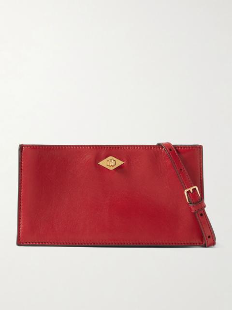 MÉTIER Ease 22 leather clutch Tomato red