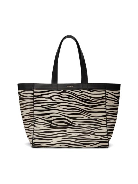 ANINE BING Black & White Medium Rio Tote