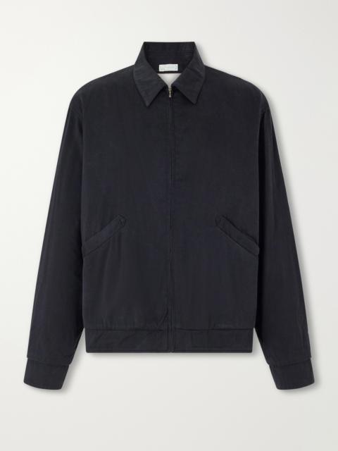 A.PRESSE Silk-Blend Gabardine Bomber Jacket