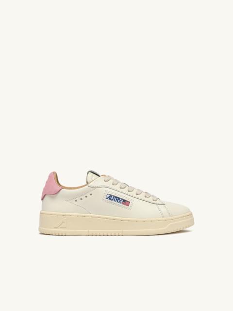 AUTRY DALLAS LOW SNEAKERS IN MARSHMALLOW AND PINK DOLPHIN LEATHER