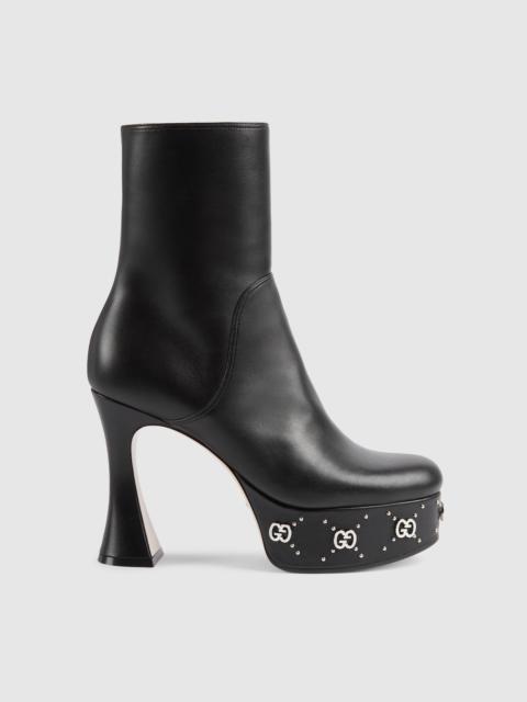 GUCCI Women's platform boot with GG studs