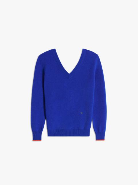 Victoria Beckham Double V-Neck Jumper in Cobalt