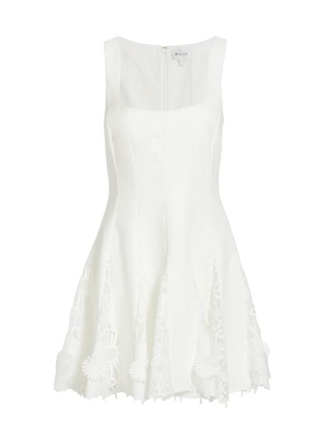 MILLY Women's Ariel Cady 3D Lace Minidress - Ecru