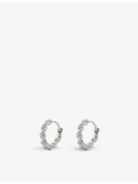 MONICA VINADER Corda sterling silver single huggie earrings