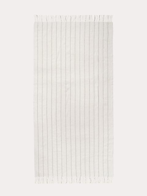 Totême Striped cotton linen sarong white