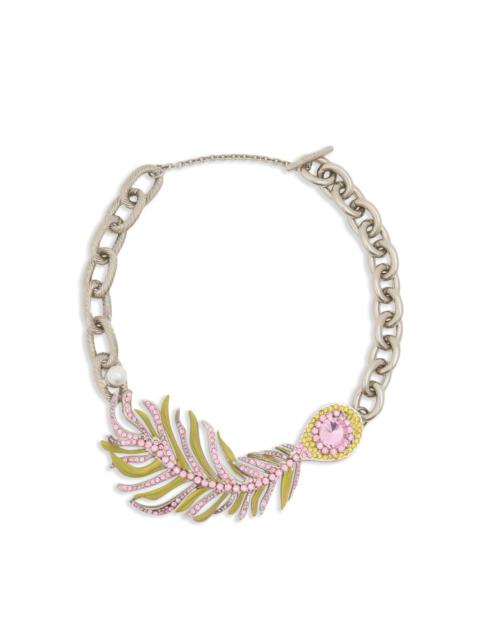 Marni feather-design necklace