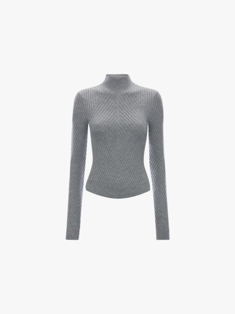 Victoria Beckham Georgia Jumper In Grey Marl