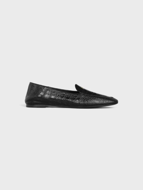 CELINE AURA LOAFER IN CROCODILE STAMPED LAMBSKIN