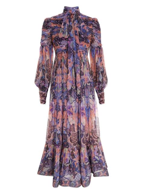 Zimmermann CELESTIAL RUCHED MIDI DRESS