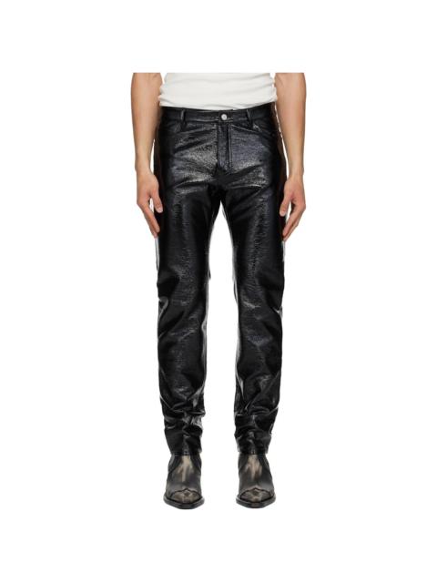 courrèges Black 5-Pocket Vinyl Reedition Trousers