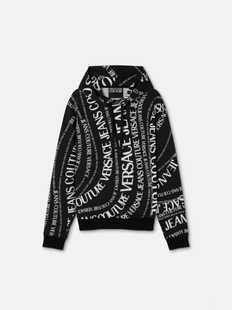 VERSACE JEANS COUTURE Printed Cotton-Jersey Hoodie