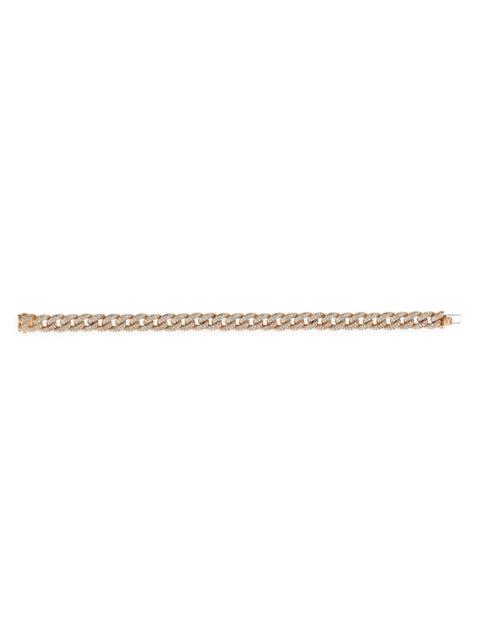 SYDNEY EVAN Women's 14K Rose Gold & 3.1 TCW Diamond Pavé Small Link Bracelet - Rose Gold