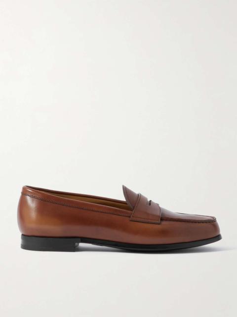 Natalie leather loafers Chocolate