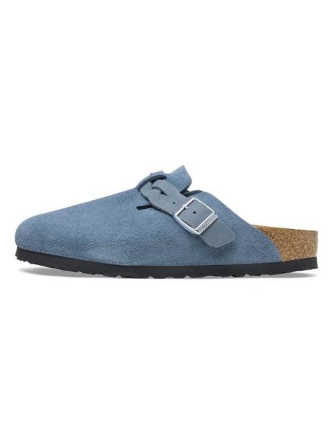 BIRKENSTOCK Birkenstock Boston Braided Suede Leather Sandals 'Elemental Blue' 1026673