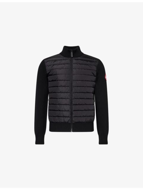 Canada Goose Hybridge Contrast-Sleeve Knitted Jacket