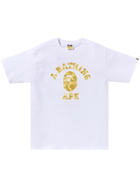 BAPE Color Camo College Tee 'White/Yellow'