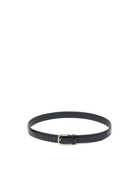 TOTEME slim crocodile-embossed belt