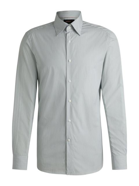 BOSS SLIM-FIT SHIRT IN STRIPED COTTON