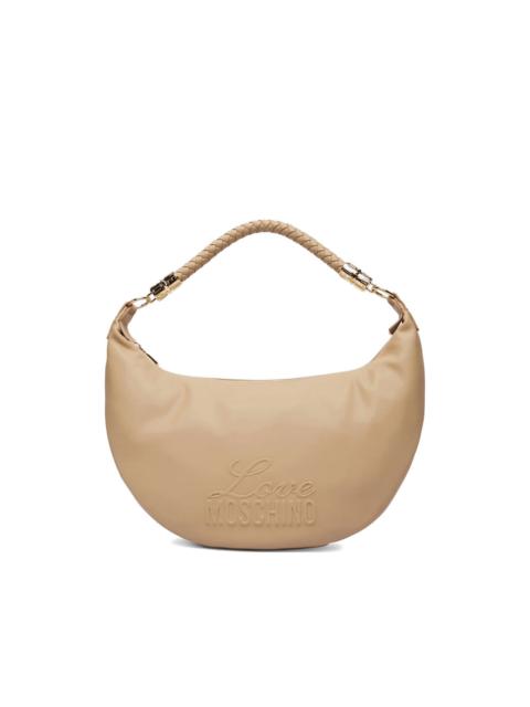 Moschino logo-detail braided-handle tote bag