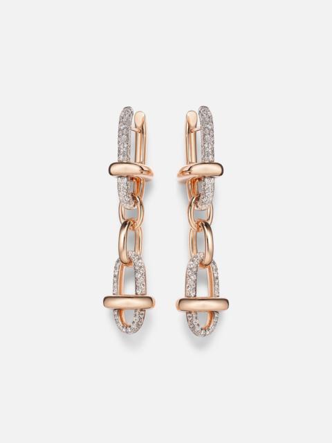 Pomellato Iconica 18kt rose gold drop earrings with diamonds