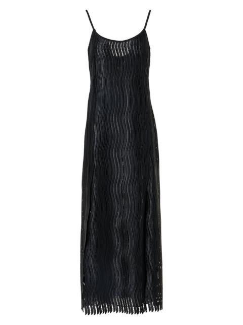 AKRIS Women's Techno Wave Guipure Midi-Dress - Black