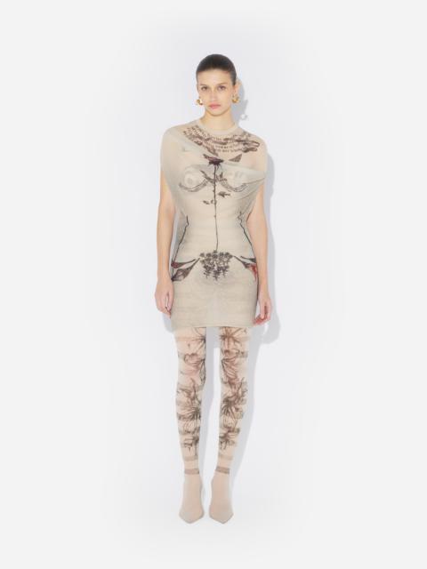 THE SHORT “TATTOO ROSE AND BIRD” DRESS