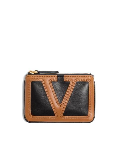 Valentino logo-embellished leather cardholder