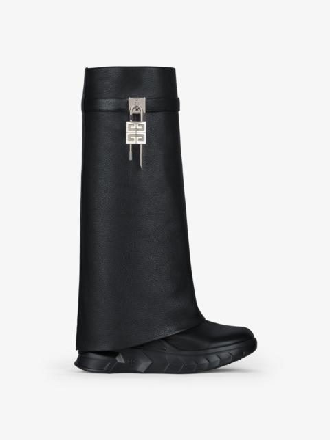 Givenchy SHARK LOCK BIKER BOOTS IN GRAINED LEATHER