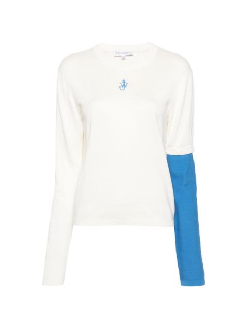 JW Anderson logo-embroidered long-sleeve jumper