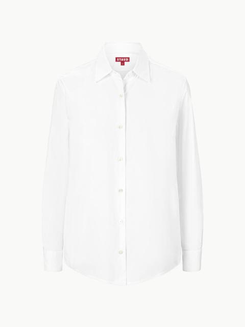 STAUD ROXBURY POPLIN SHIRT WHITE