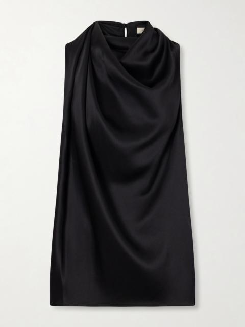 HEIRLOME Kate Draped Silk-satin Top