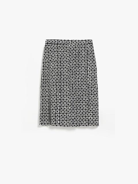 Max Mara Pleated printed silk skirt