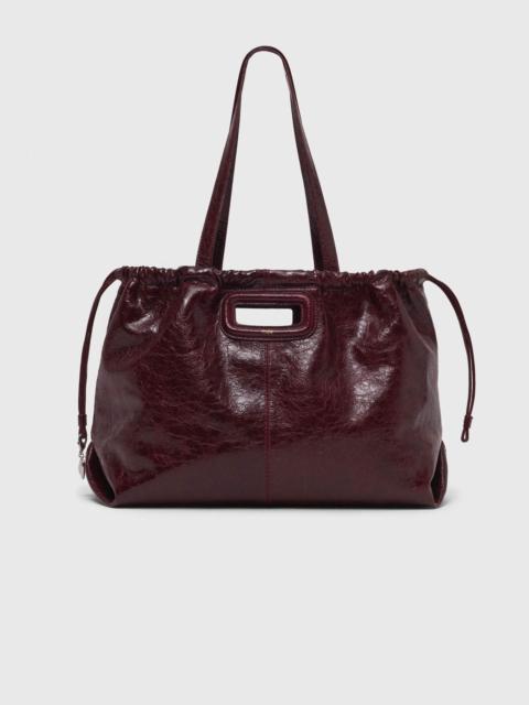 maje Crackled leather M Tote bag